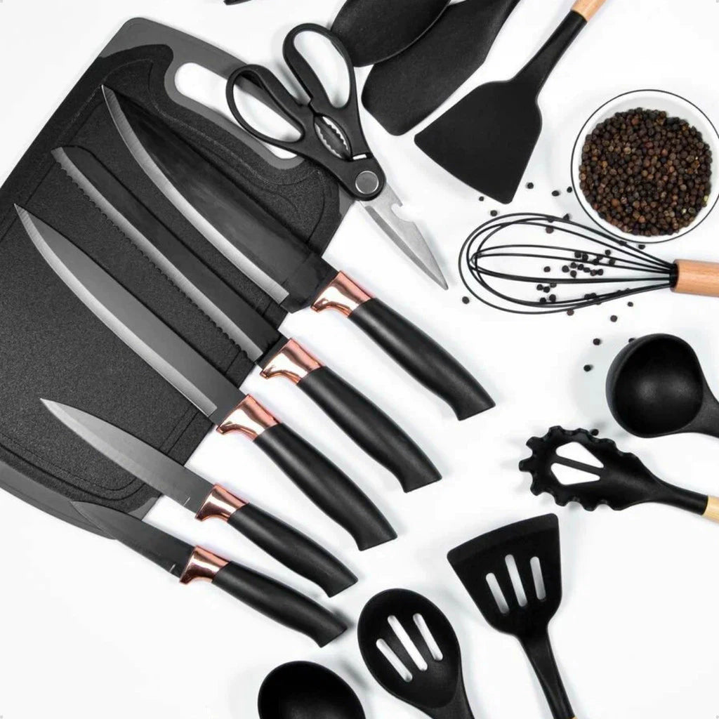 Kit de Utensilios de Cocina de Silicona – 19 Piezas